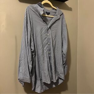 Peter Millar Plaid Gingham Button Down Long Sleeve Shirt | size XL